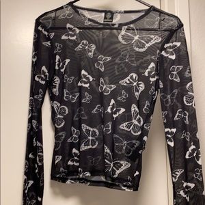Sheer Butterfly Top